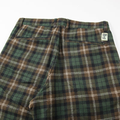 2017AW コットンフランネル チェック タックパンツ 11-23-0779-139 S