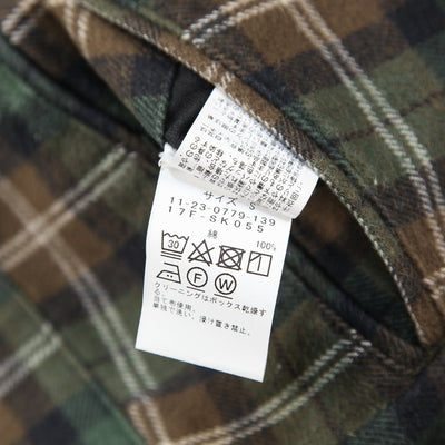 2017AW コットンフランネル チェック タックパンツ 11-23-0779-139 S