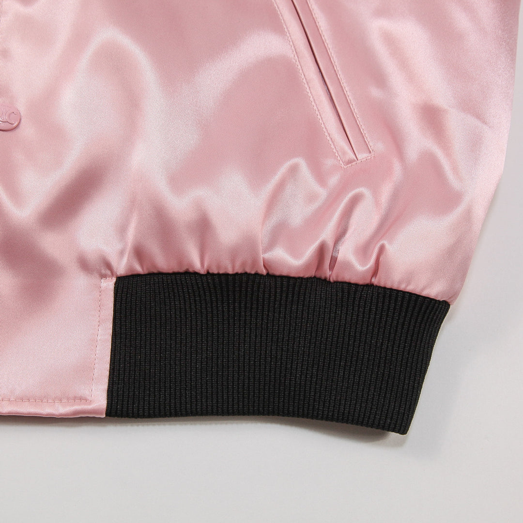 極美品 CELINE 24SS テディジャケット / サテン仕上げナイロン 38 極美品 CELINE by Hedi Slimane 24SS テディジャケット / サテン仕上げ