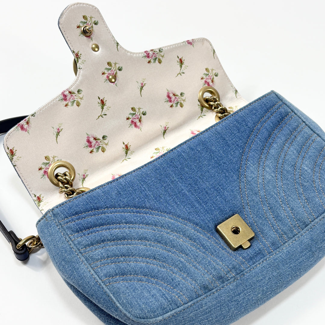 Min【美品】GUCCI GGマーモント バックパック デニム GUCCI グッチ GGマーモント リュック・デイパック デニム レディース