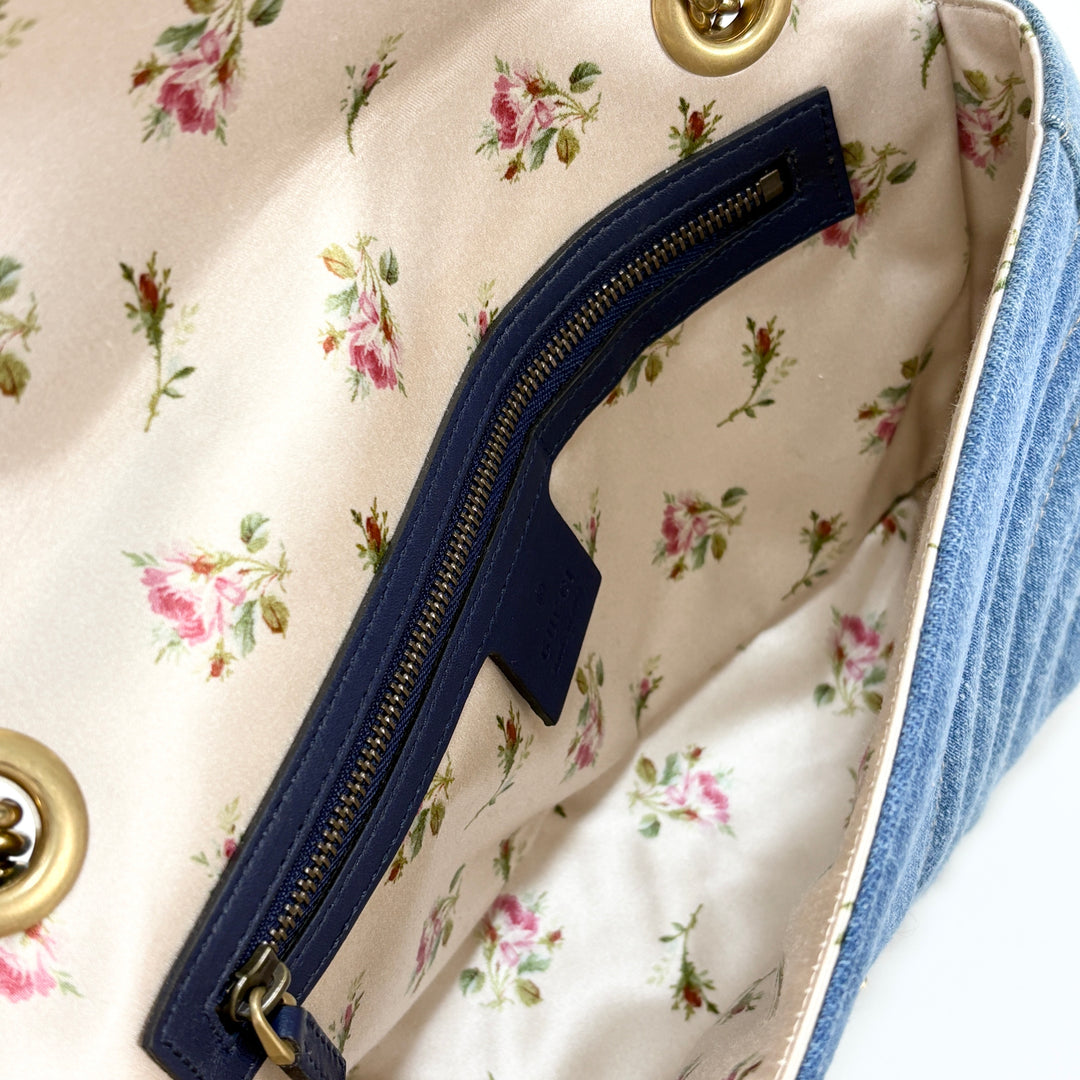 GUCCI / グッチ 2017SS 日本限定 GGマーモント デニム チェーン