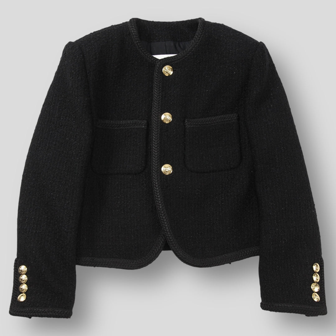 セリーヌ シャスールジャケット / ブクレツイード 38 美品 CELINE / セリーヌ シャスールジャケット / ブクレツイード