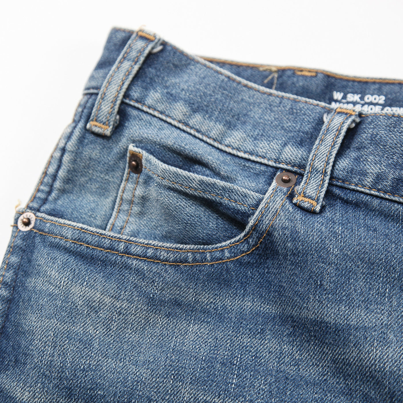 2020AW スキニー ミッドライズ パンツ / ウォッシュド ストレッチデニム W_SK_002 / N112 640E 07WS / 2N112640E.07WS 30