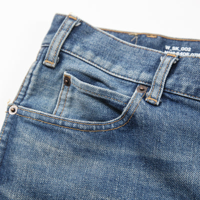 2020AW スキニー ミッドライズ パンツ / ウォッシュド ストレッチデニム W_SK_002 / N112 640E 07WS / 2N112640E.07WS 30