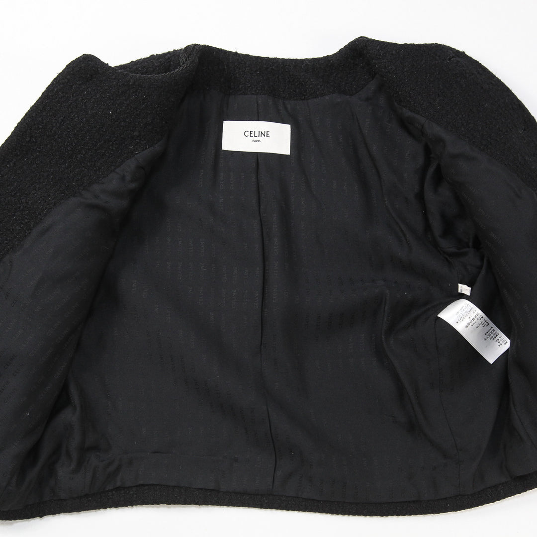 極美品 CELINE シャスールジャケット ブクレツイード 2V00C764L CELINE / セリーヌ シャスールジャケット / ブクレツイード