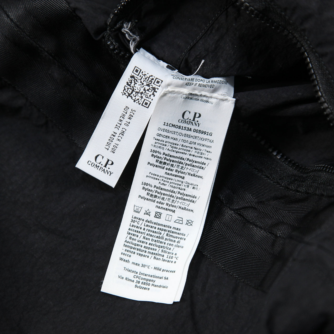 2021AW FLATT NYLON HOODED OVERSHIRT 11CMOS153A-005991G XL