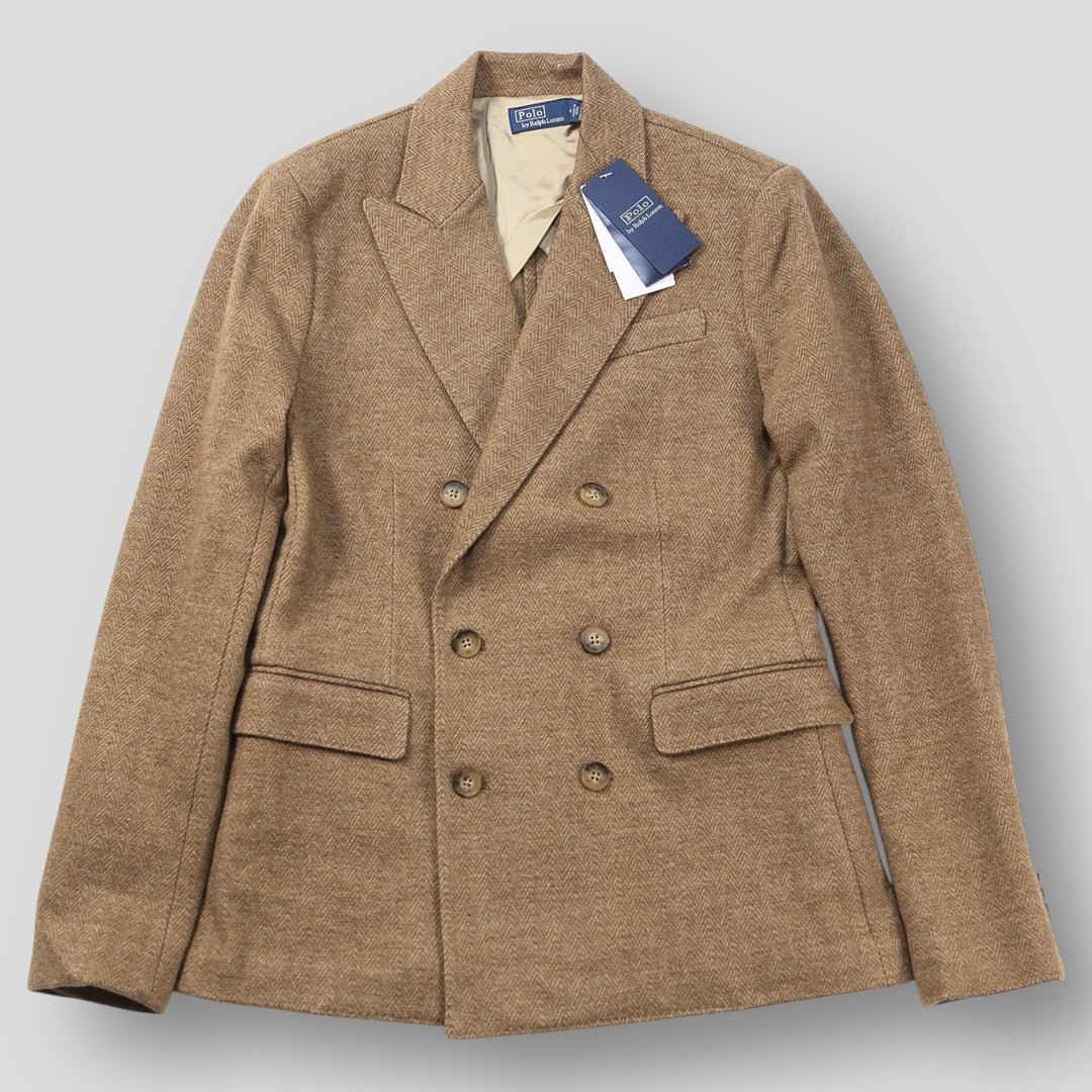 新品 ポロ・ラルフローレン 25AW ダブルブレステッド ヘリンボーン ブレザー 新品】POLO RALPH LAUREN 25AW ダブルブレステッド ヘリンボーン
