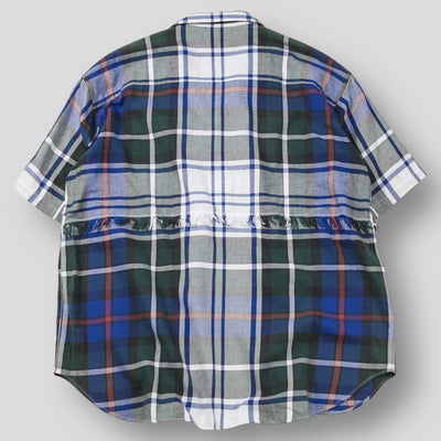 2022SS Fringe Short Sleeve Check Shirt US2158 4