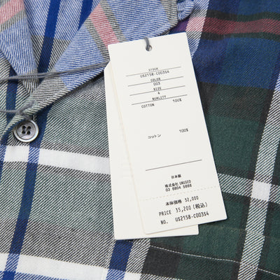 2022SS Fringe Short Sleeve Check Shirt US2158 4