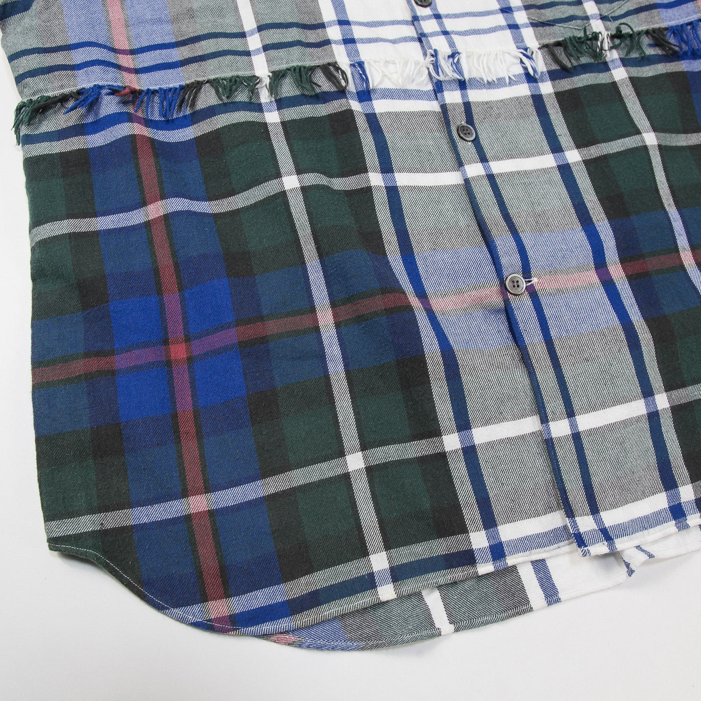 2022SS Fringe Short Sleeve Check Shirt US2158 4