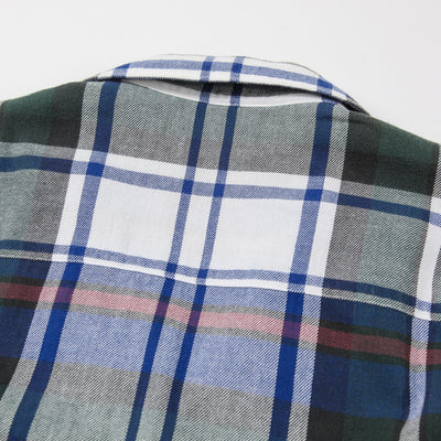 2022SS Fringe Short Sleeve Check Shirt US2158 4