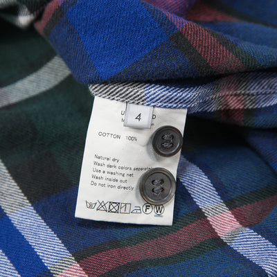 2022SS Fringe Short Sleeve Check Shirt US2158 4
