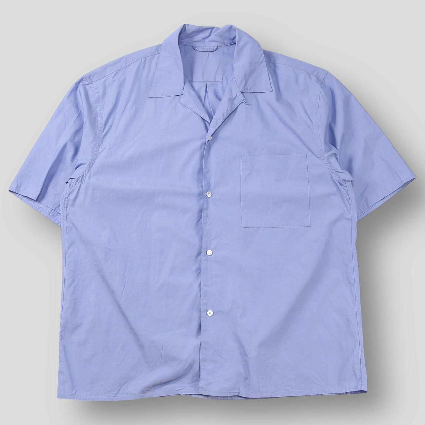 2025SS Chambray Open-Collar Shirt BHS25S021 4