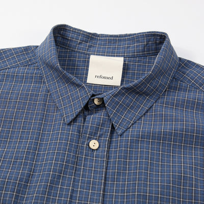 2025SS WRIST PATCH WIDE SHIRT "CHECK" RESH-017 2