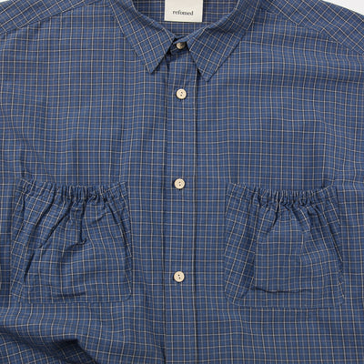 2025SS WRIST PATCH WIDE SHIRT "CHECK" RESH-017 2