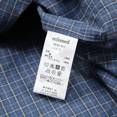 2025SS WRIST PATCH WIDE SHIRT "CHECK" RESH-017 2