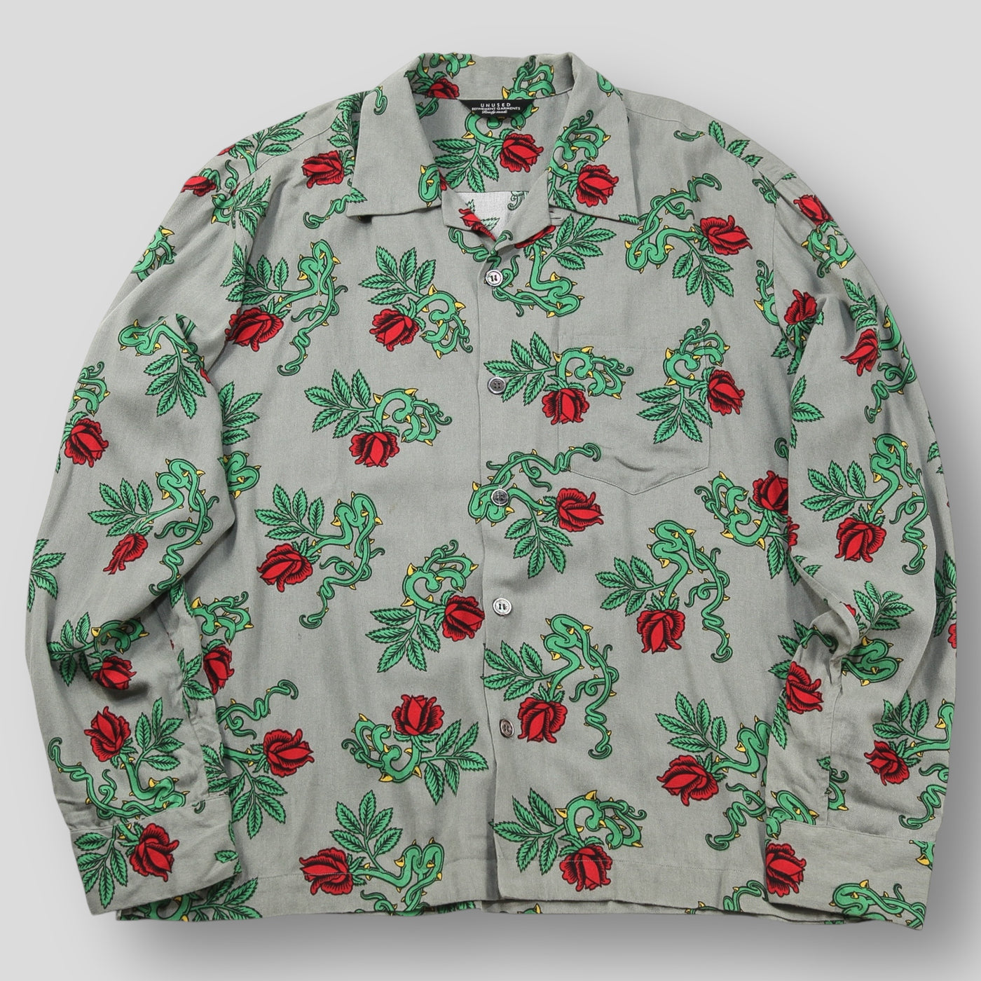 2018SS Rose Pattern Long-Sleeve Shirt US1440 2