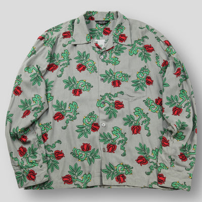 2018SS Rose Pattern Long-Sleeve Shirt US1440 2