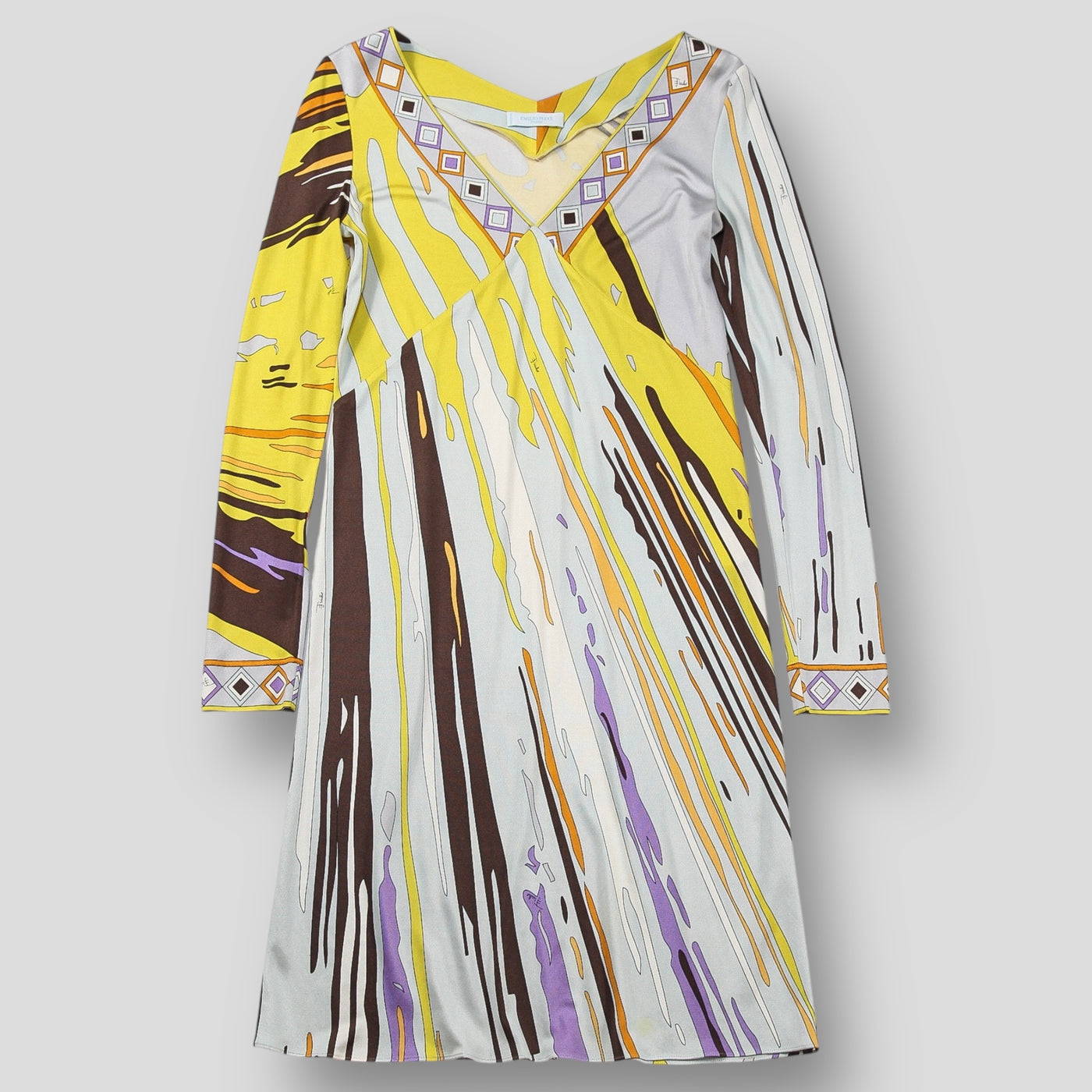 EMILIO PUCCI / エミリオプッチ イタリア製 シルクVネックワンピース