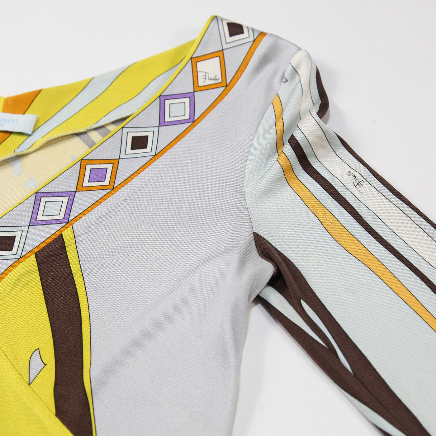 EMILIO PUTTI エミリオプッチ シルク混 フェザープリント ワンピース EMILIO PUCCI PUCCI/エミリオプッチ/ワンピース/マルチカラー/06RG22