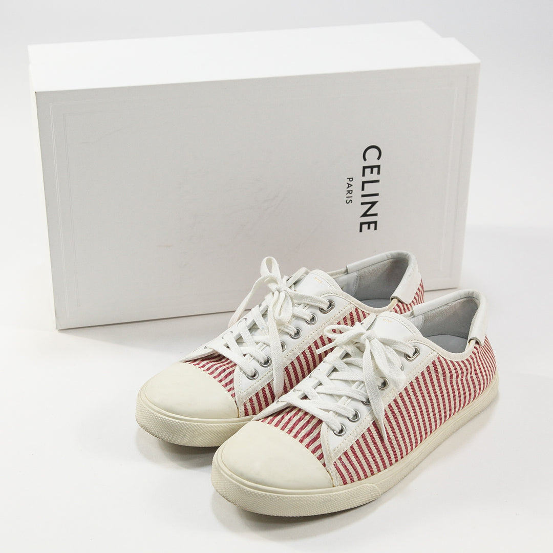 CELINE / セリーヌ BLANK ストライプ キャンバス ローカット