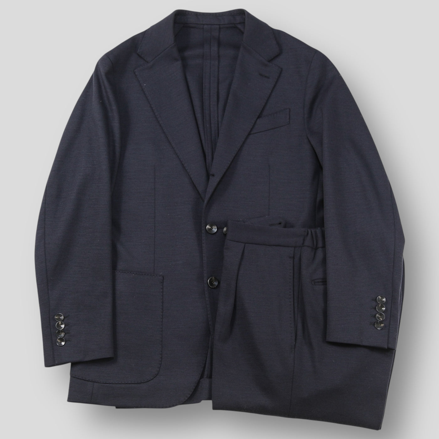 2019AW butterfly ウールジャージー ソリッド3ボタンスーツ GZS100ZJN 46