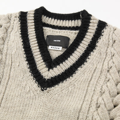 THE END x NEKKA / ジエンド 2022AW TENNIS SWEATER THE-NEK0001 L 