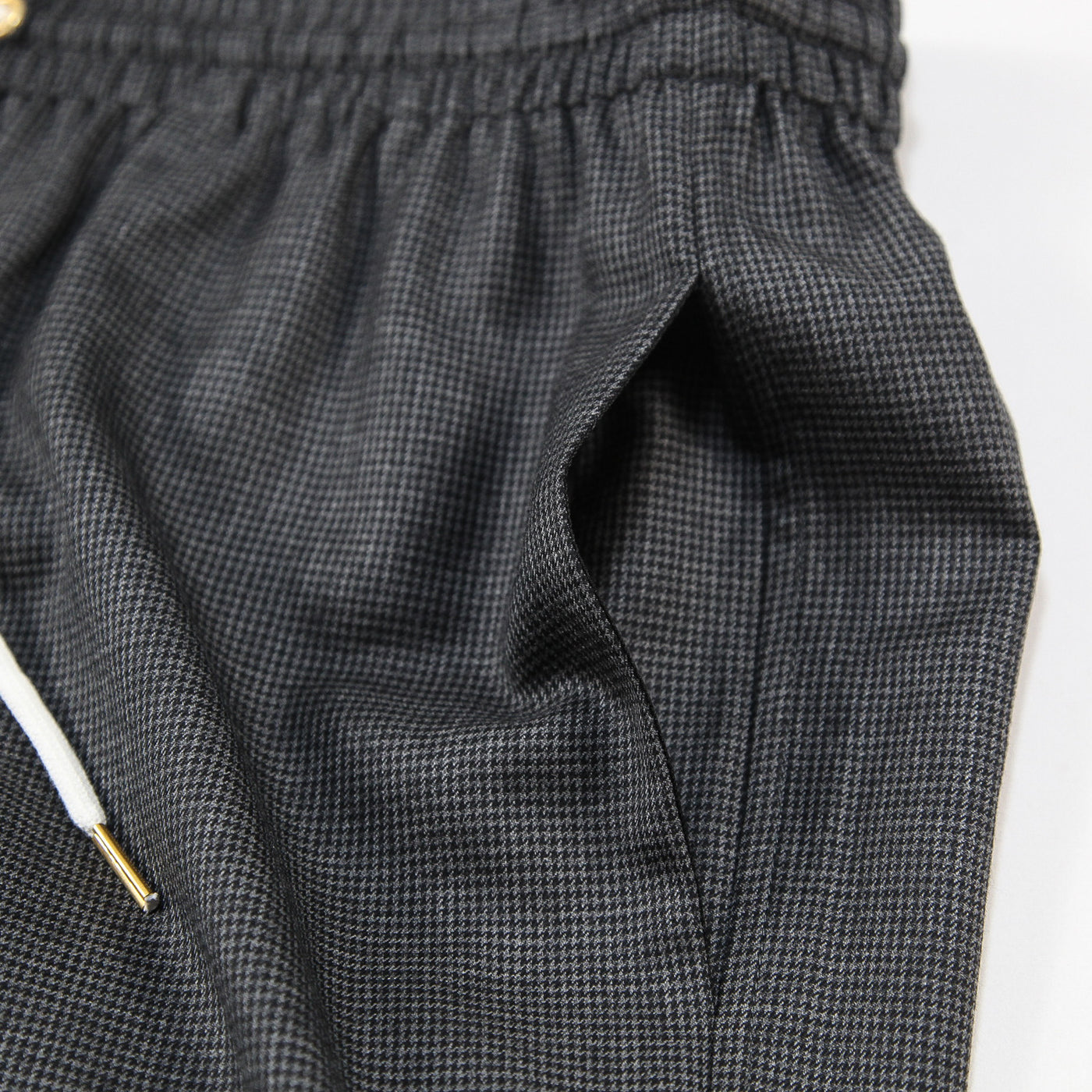 2024AW ストレート ジョギングパンツ / プリンス・オブ・ウェールズ カシミア 2P823856W.09GX 36