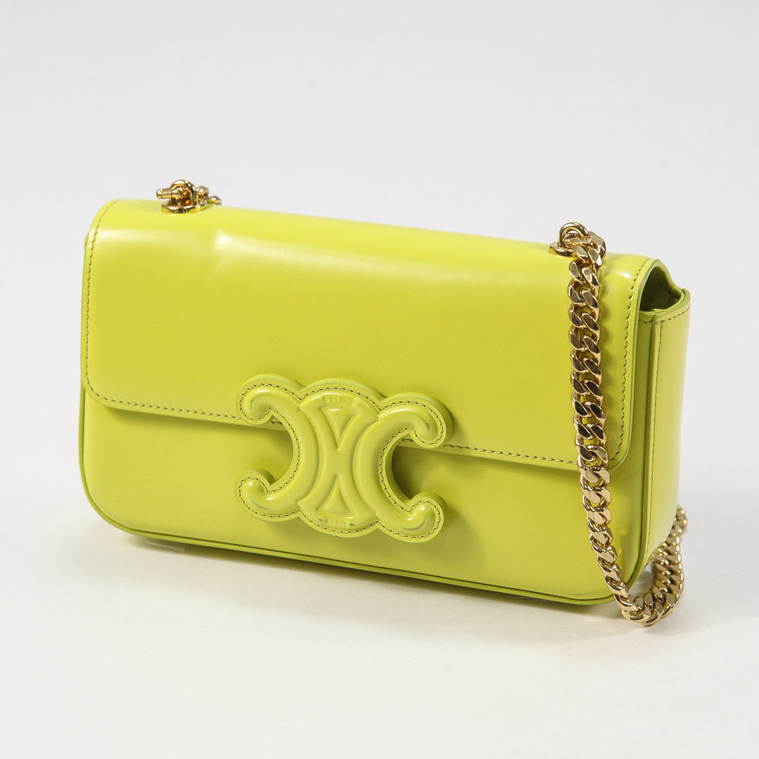 ノーマル+金字 CELINE 2022SS チェーン ショルダーバッグ キュイル トリオンフ