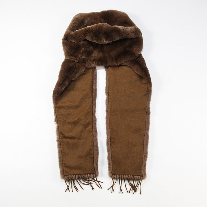 極美品☆マックスマーラ オポッサムファー 毛皮 スヌード 近年モデル Max Mara / マックスマーラ イタリア製 ラビットファー カシミヤ