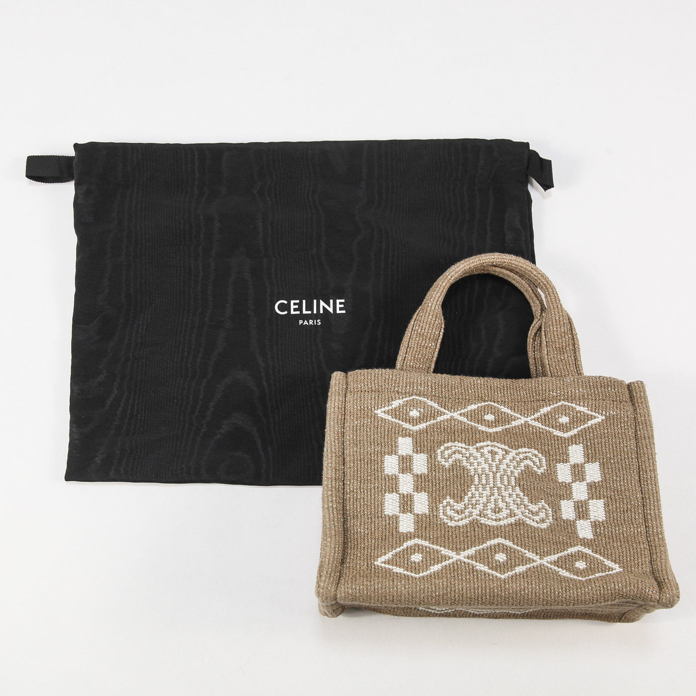CELINE 2022SS スモール カバ タイス / テキスタイル&カーフスキン 