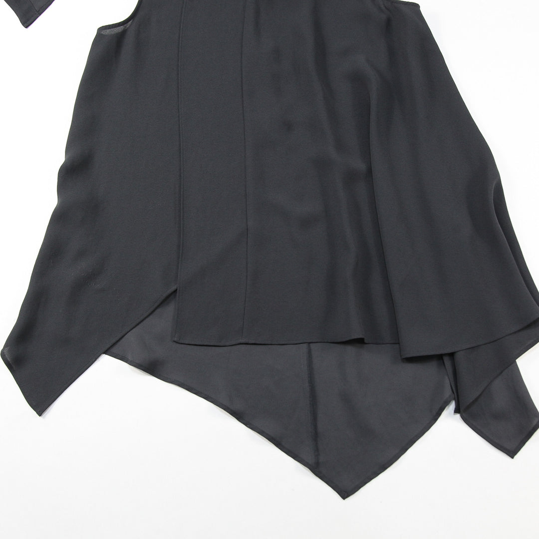【新品】  ENFOLD / エンフォルド | PEジョーゼット アシンメタックTANK TOP ブラウス | 38 | ブラック | レディース 未使用】ENFOLD PEジョーゼット アシンメタック タンクトップ - メルカリ