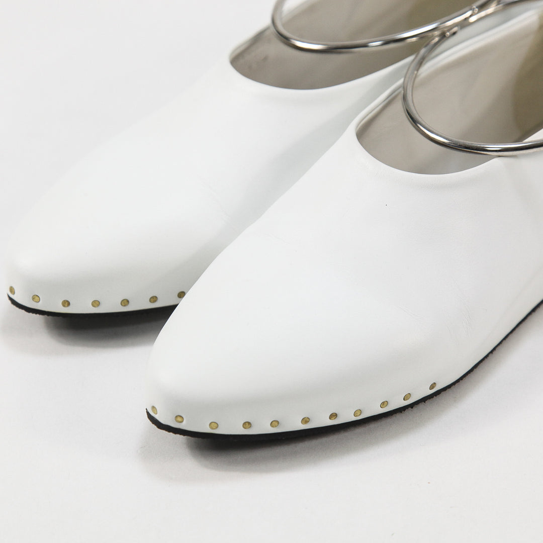 ジルサンダー　パンプス　アンクレットフラットシューズ サイズ35 ホワイト JIL SANDER（ジルサンダー）の「＜JIL SANDER（ジル サンダー）＞MTL