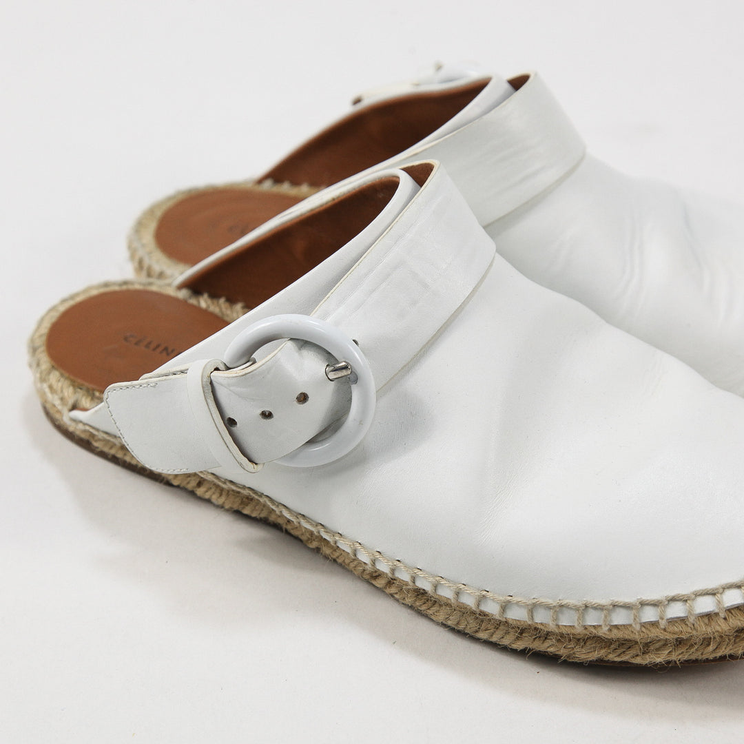 新品☆CÉLINE ブラックエスパドリーユ 36 セリーヌ フィービー期 CELINE（セリーヌ） 美品 フィービー期 バックストラップ フラット