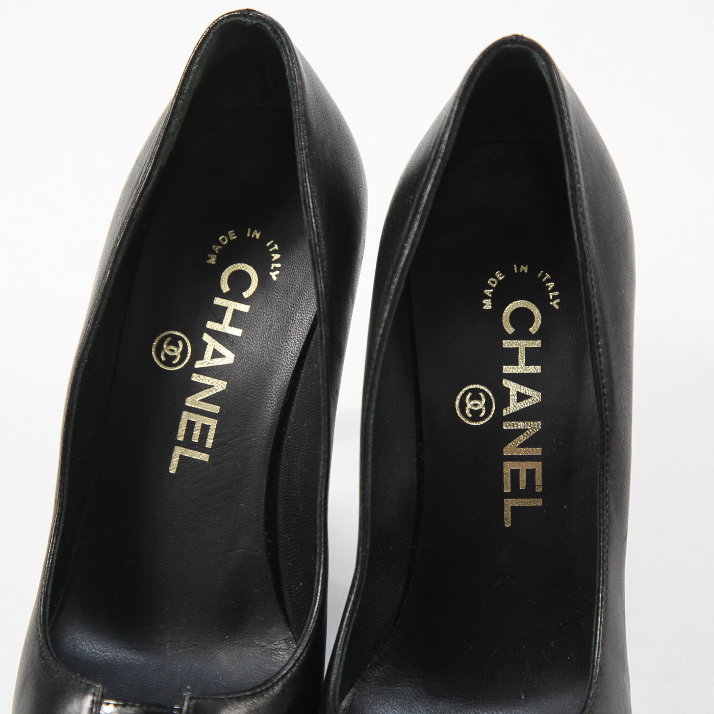 CHANEL / シャネル イタリア製 ココマーク レザー×パテント ハイヒール