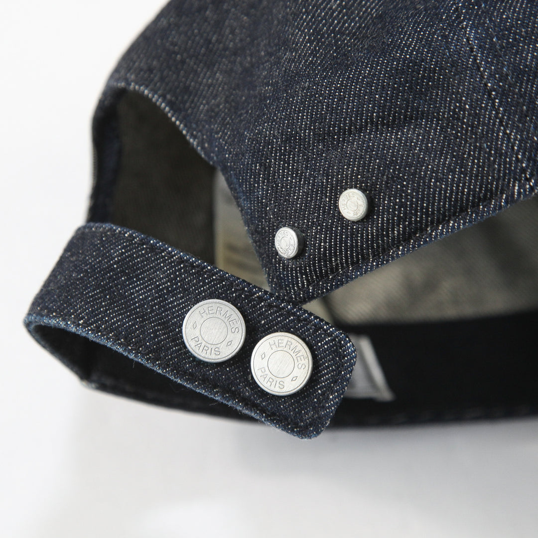 HERMES / エルメス フランス製 CASQUETTE ライリー デニム 6パネル
