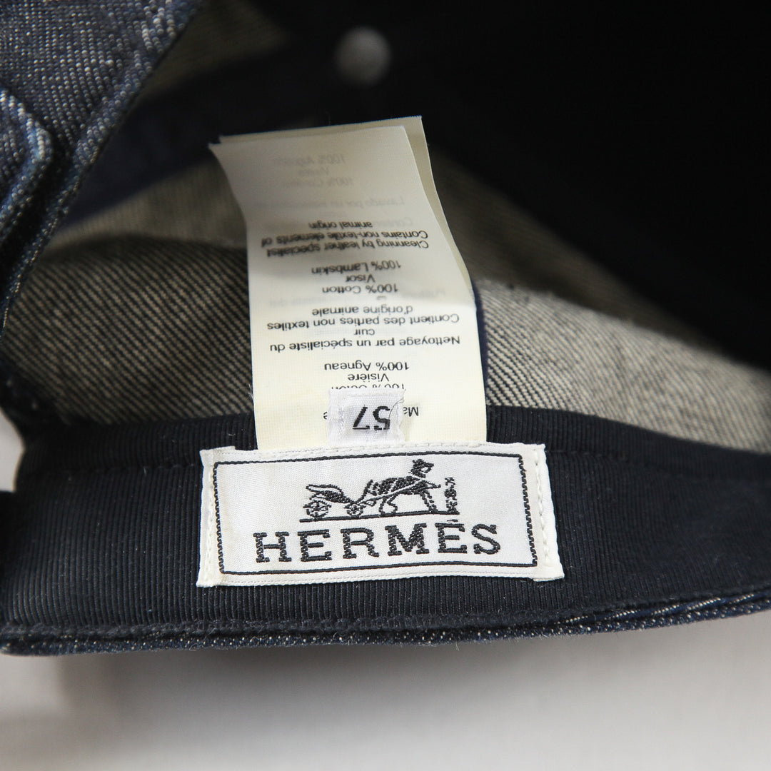 HERMES / エルメス フランス製 CASQUETTE ライリー デニム 6パネル