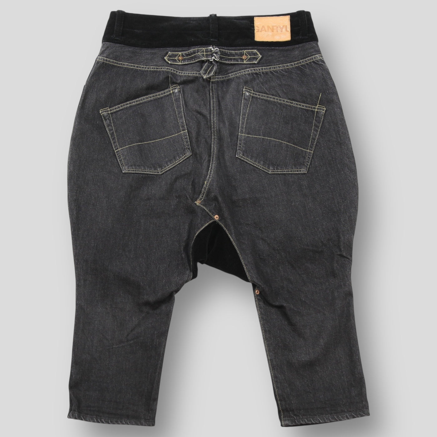 パンツ GANRYU COMME des GARCONS EG-P004 GANRYU / ガンリュウ 2013AW 異素材ドッキング サルエルパンツ EL-P004