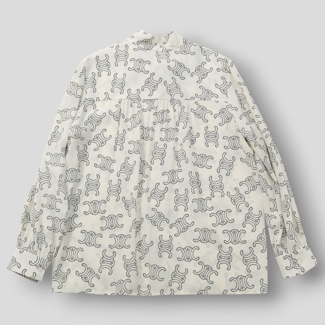 極美品 CELINE 23AW ラヴァリエールカラー ブラウス ペイズリー 40 CELINE セリーヌ 2024AW ラヴァリエール ブラウス / クレープ・ド