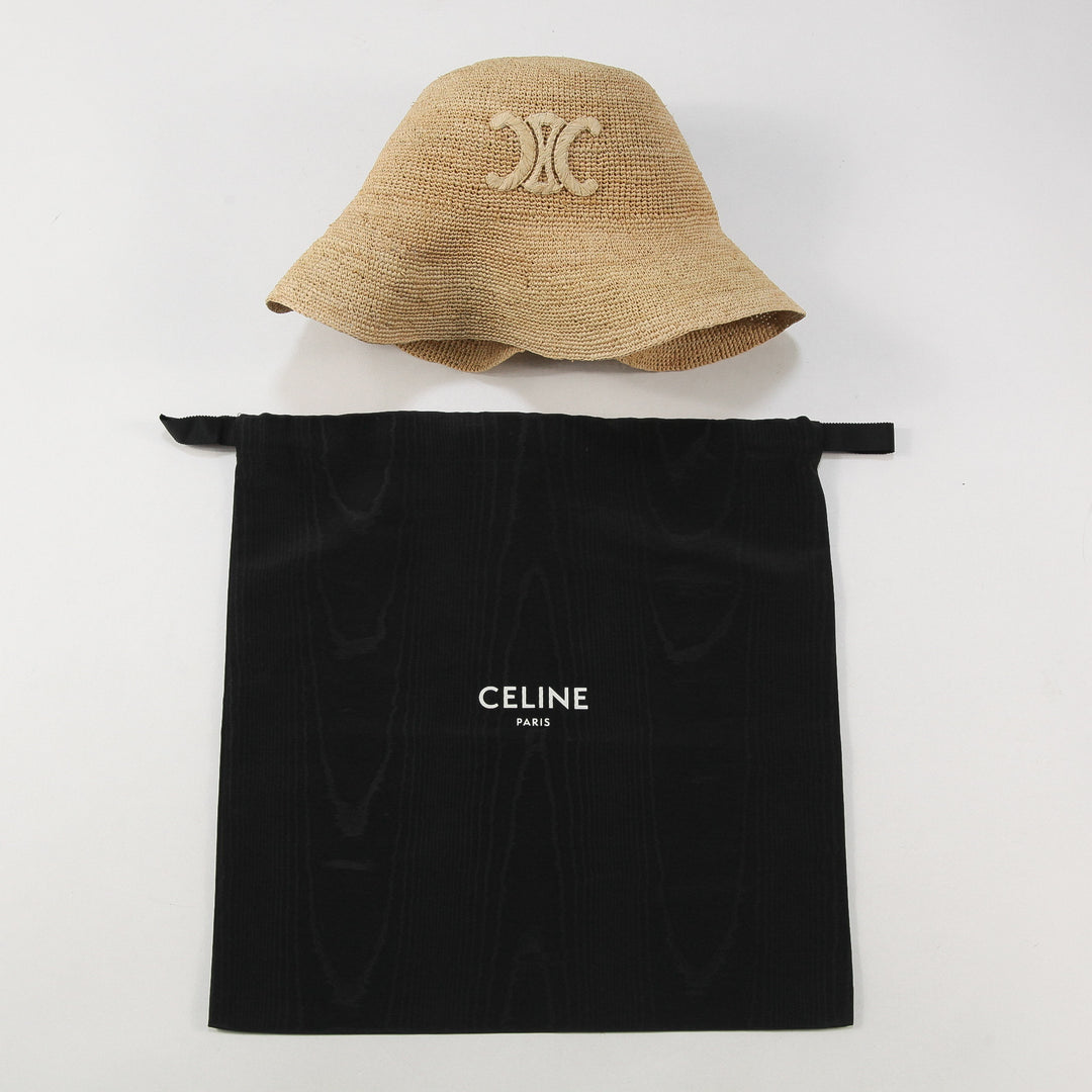 CELINE 2025SS トリオンフ ハット / ラフィア AA0580S96.03NA M(59cm