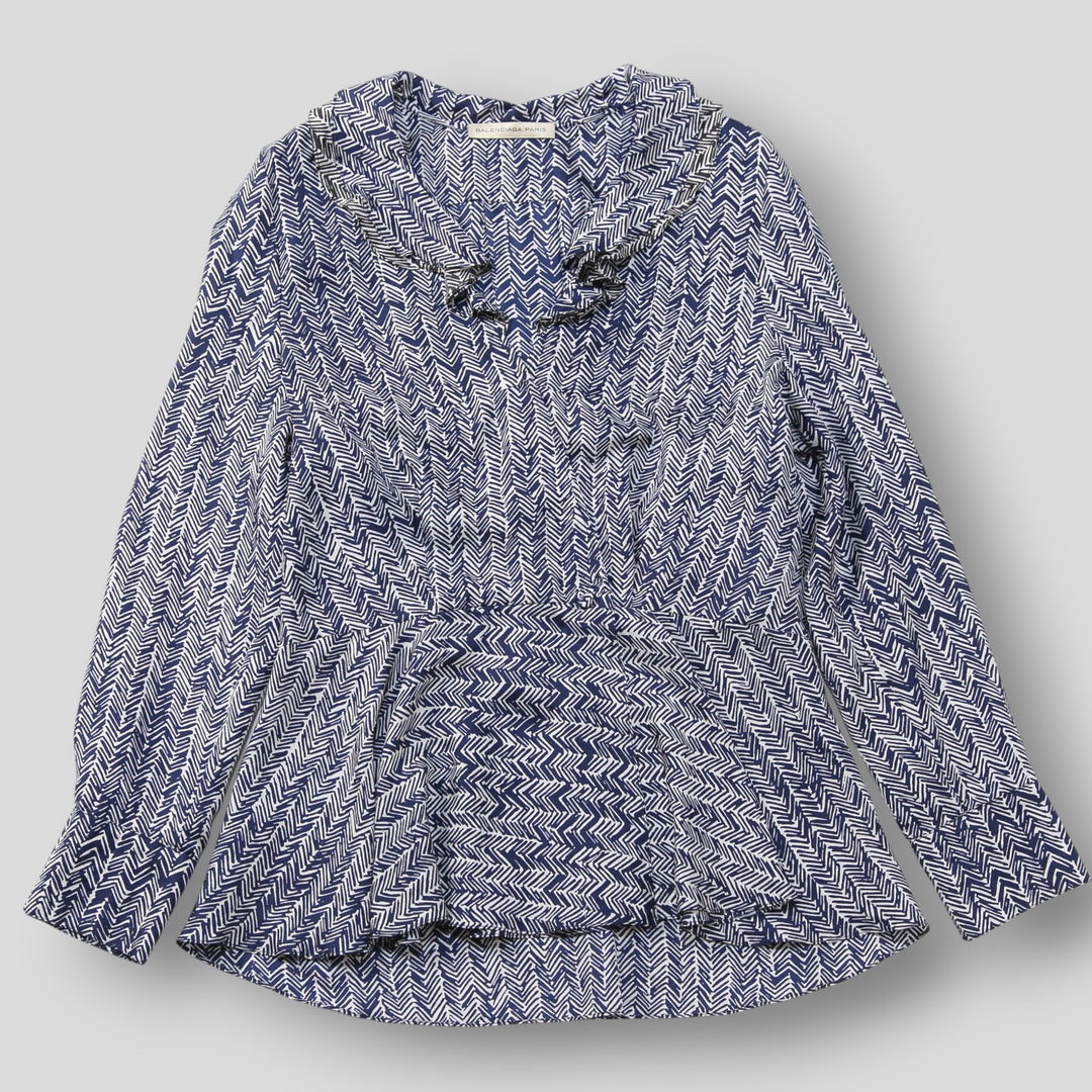BALENCIAGA / バレンシアガ 2012 Resort シェブロンプリント フリル 