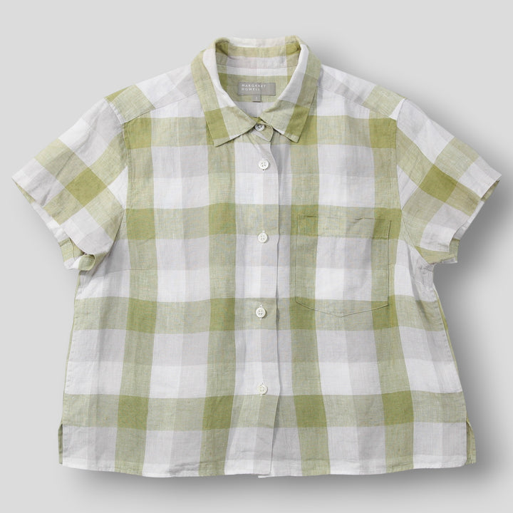 MARGARET HOWELL / マーガレットハウエル BLOCK CHECK LINEN S/S SHIRT