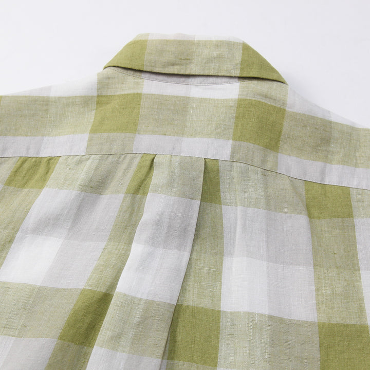 MARGARET HOWELL / マーガレットハウエル BLOCK CHECK LINEN S/S SHIRT
