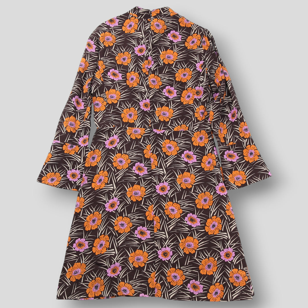 MARNI マルニ 2016SS フラワープリント レーヨン ハイネックワンピース