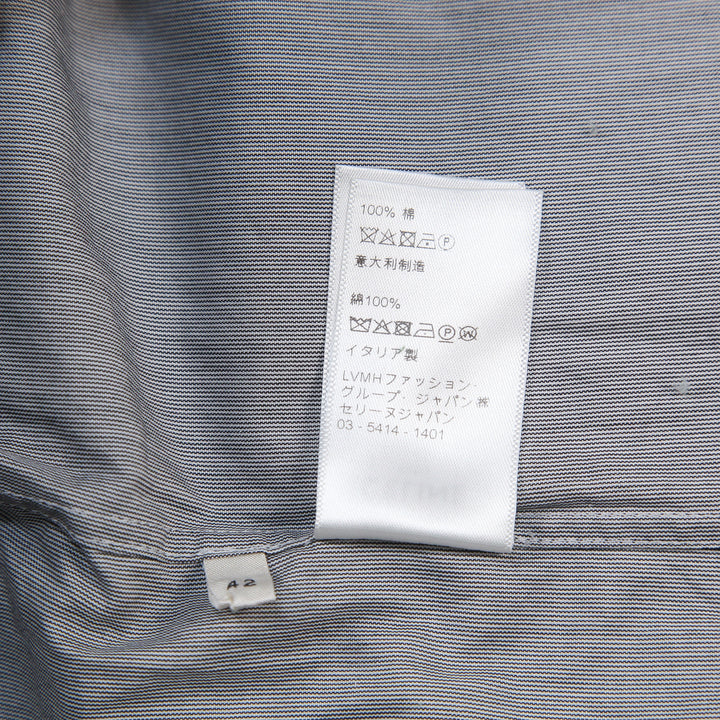 CELINE セリーヌ 2021SS フリルカラー クレリックシャツ / ストライプ