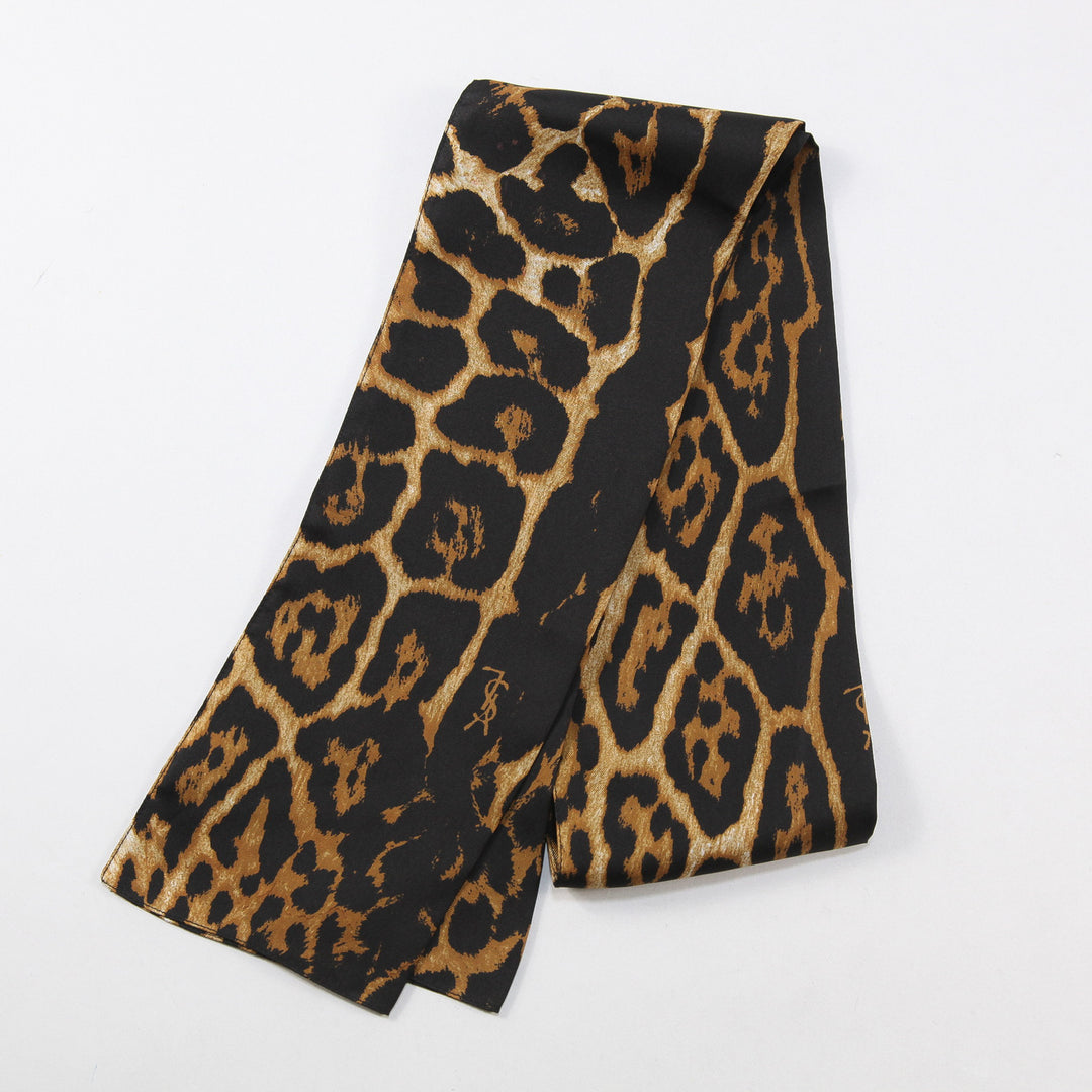 Yves Saint Laurent / イヴサンローラン イタリア製 レオパード シルク