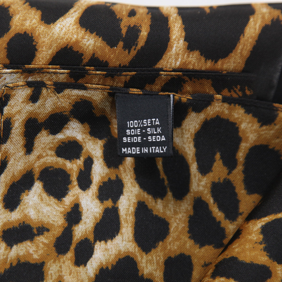 Yves Saint Laurent / イヴサンローラン イタリア製 レオパード シルク