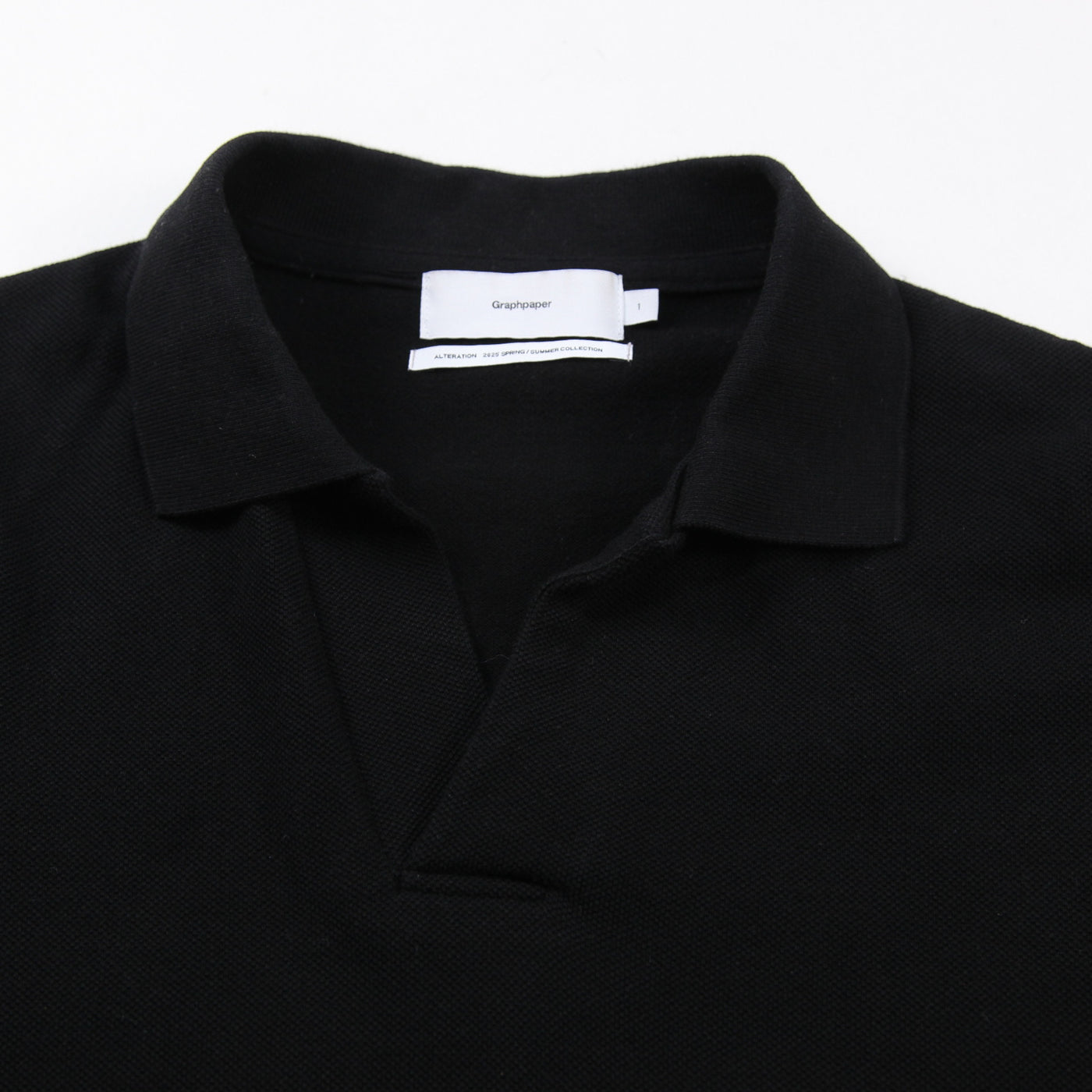 Graphpaper 2025SS Cotton Pique Jersey S/S Skipper Polo GU251-70057