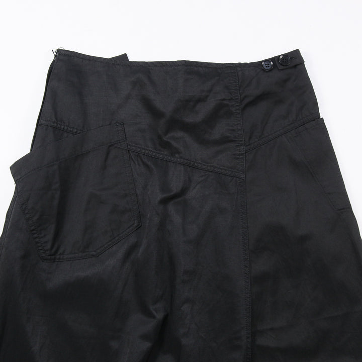 Y's / ワイズ コットンナイロン パッチワーク アシンメトリースカート