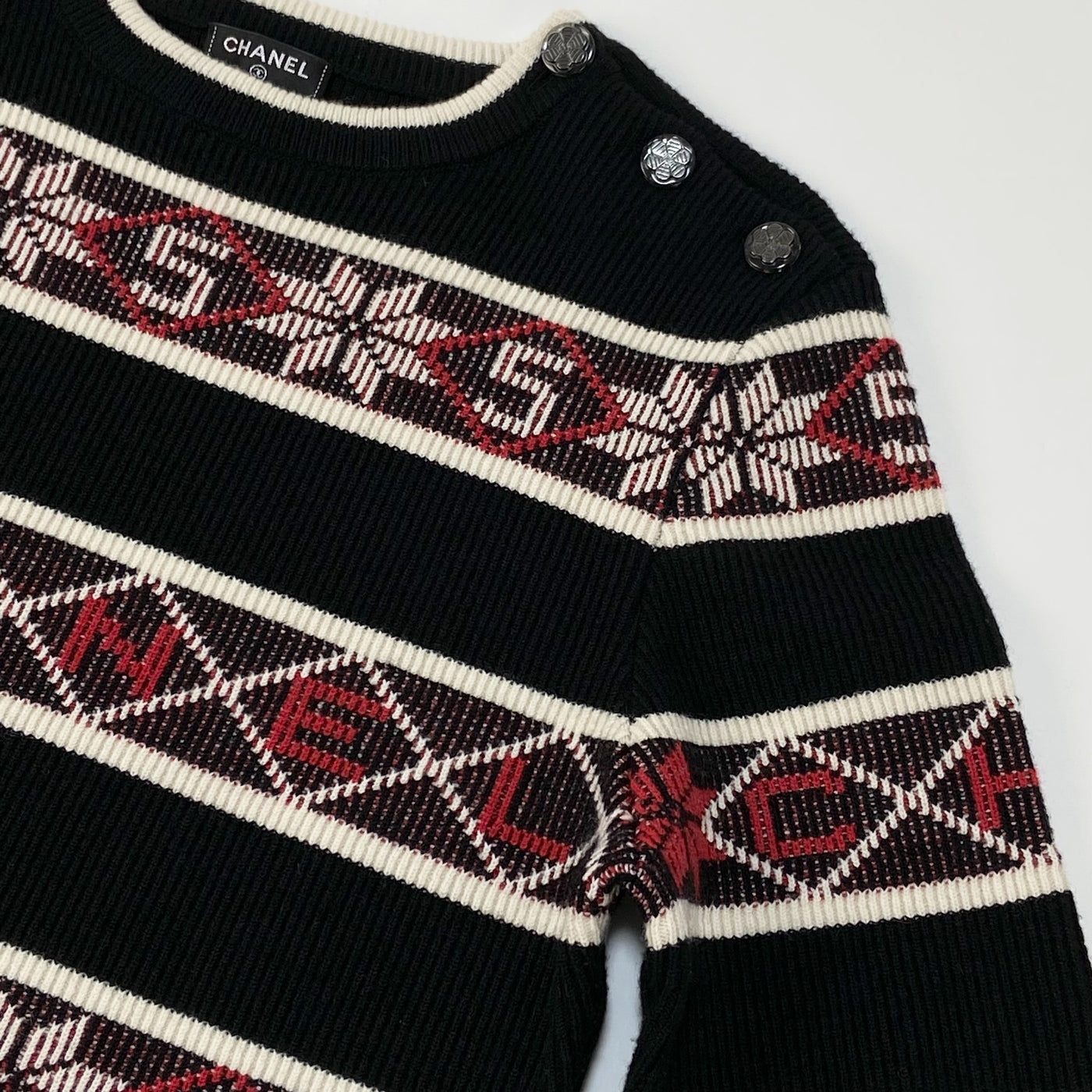 2019AW ノルディック柄 カシミヤニットワンピース P62575K48044 36